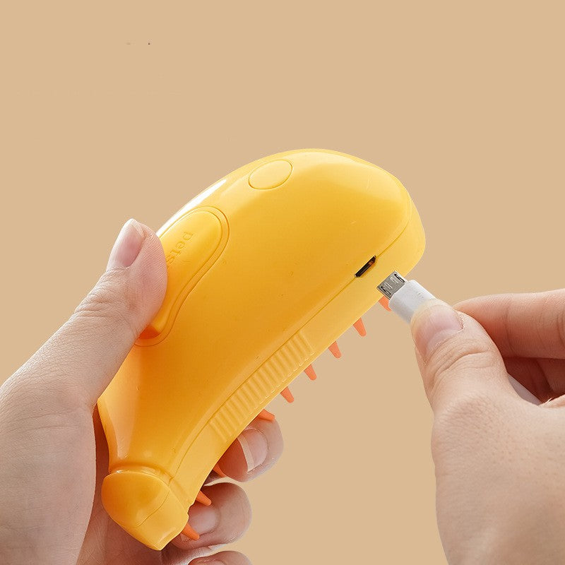 3-in-1 Pet Steam Brush — Spray Massage Grooming & Hair Removal Comb