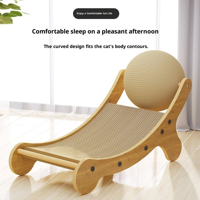 Extra-Large Hemp & Sisal Cat Bed — Lint-Free Pet Lounger