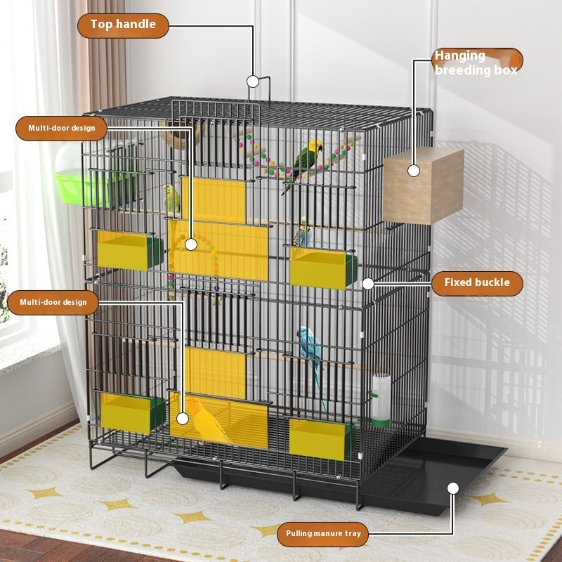 Double Layer Decorative Bird Cage — Large Ornamental Parrot Cage