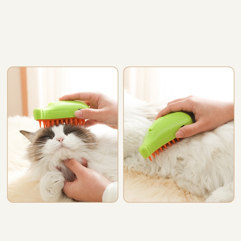 3-in-1 Pet Steam Brush — Spray Massage Grooming & Hair Removal Comb