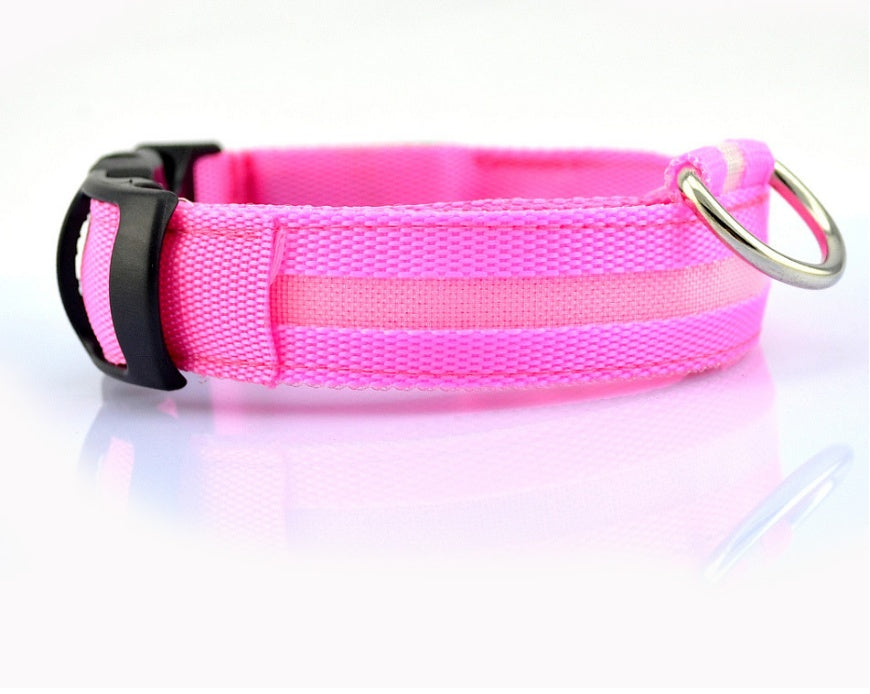 LED Luminous Dog & Cat Collar — Night Safety Flashing Glow-in-Dark Leash