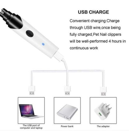 Electric Pet Nail Grinder & Clippers — Cat & Dog Paw Care Tool
