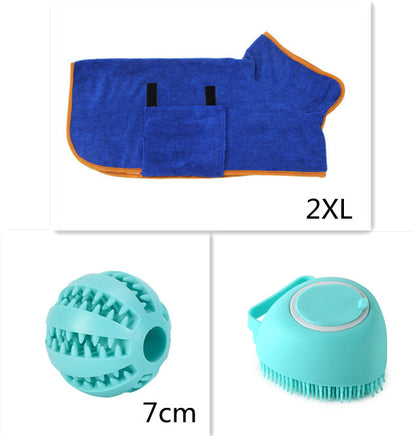 Silicone Dog Bath Massage Glove — Shampoo Brush & Grooming Tool