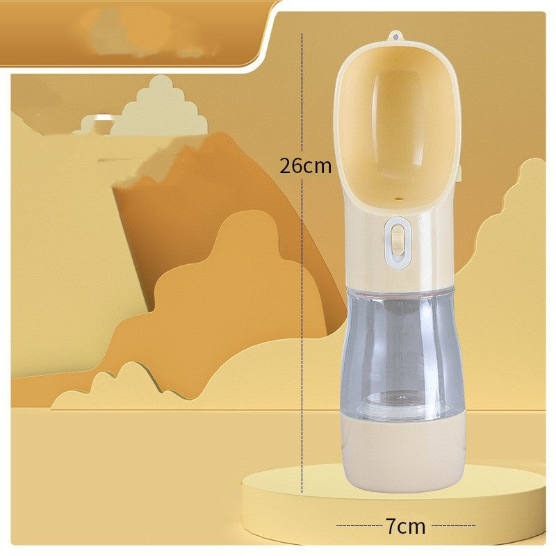 Portable Dog Water Bottle & Food Bowl — 2-in-1 Outdoor Travel Feeder