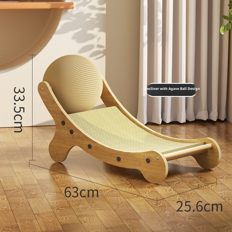 Extra-Large Hemp & Sisal Cat Bed — Lint-Free Pet Lounger