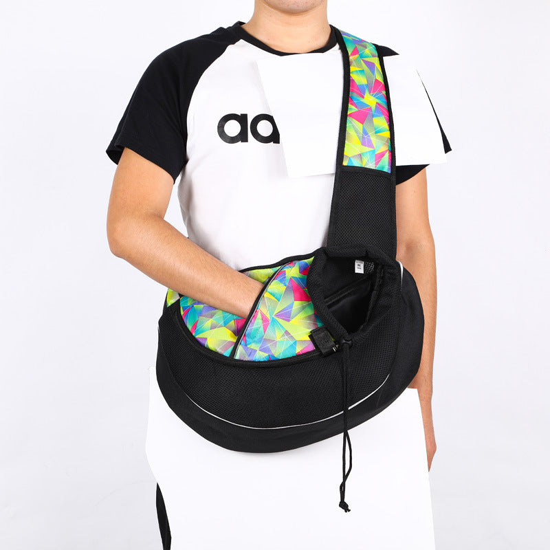Crossbody Pet Carrier Bag — Portable Outdoor Dog & Cat Shoulder Bag