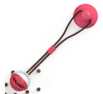 Suction Cup Dog Tug Toy Ball — Chew & Tooth Cleaning Interactive Toy