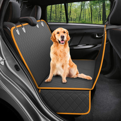 Dog Car Seat Cover Hammock — Mesh View Safety Protector with Zipper & Pocket