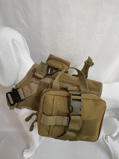Outdoor Dog Vest with Water Bottle Pouch — Multifunctional Pet Clothes