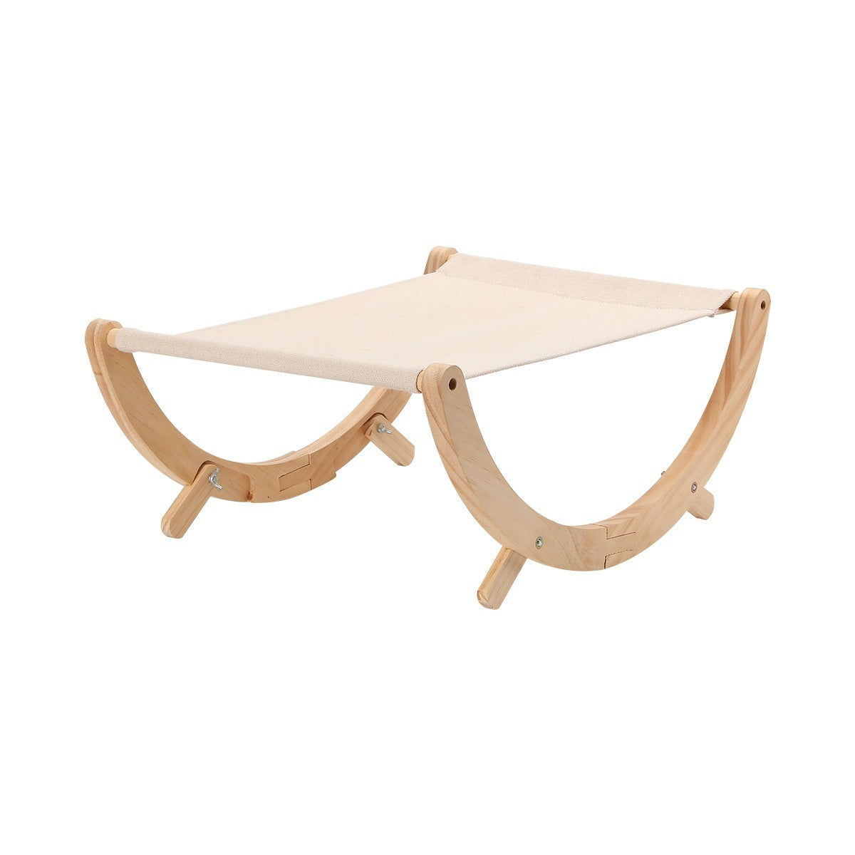Foldable Solid Wood Cat Rocker Bed — Hammock Pet Nest