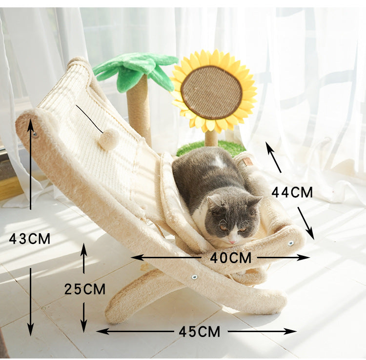 Cat Sofa Sunbathing Chair — Plush Pet Lounge Bed