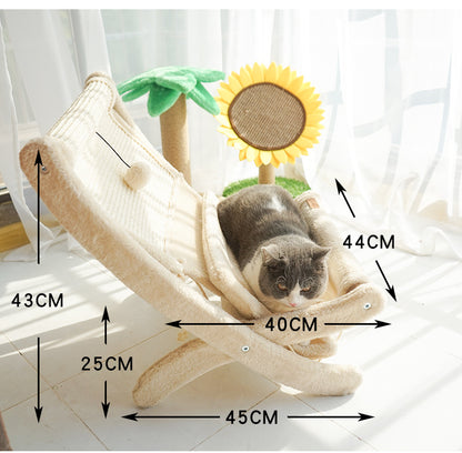 Cat Sofa Sunbathing Chair — Plush Pet Lounge Bed