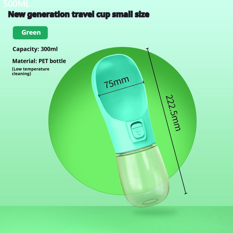 Portable Dog Water Bottle & Food Bowl — 2-in-1 Outdoor Travel Feeder