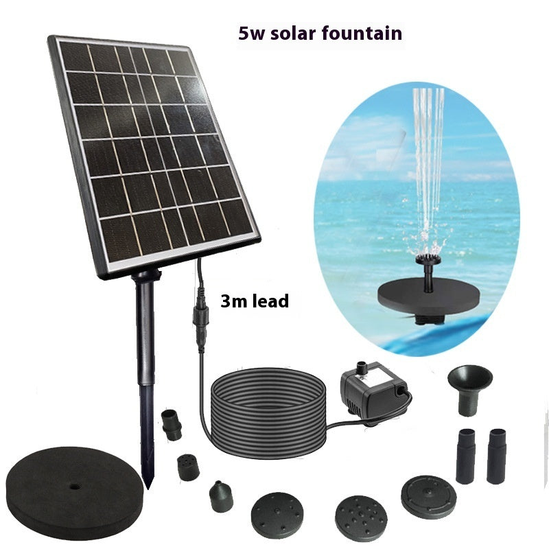 Solar Bird Bath Fountain — Floating Garden Water Feature for Birds