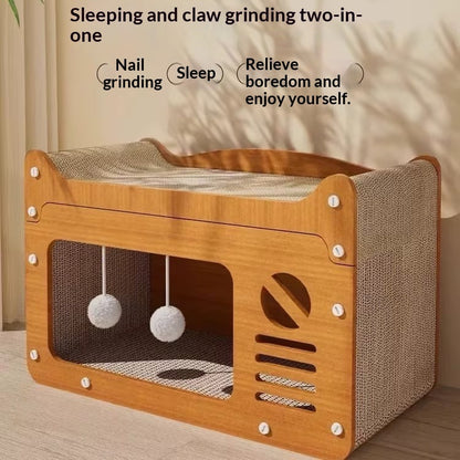 Cat Scratch Board & Nest — Wear-Resistant No-Shedding Scratcher