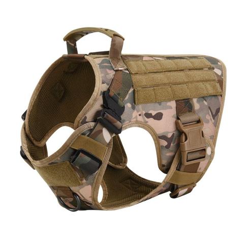 Military Tactical Dog Harness — Adjustable Heavy-Duty Pet Back Vest