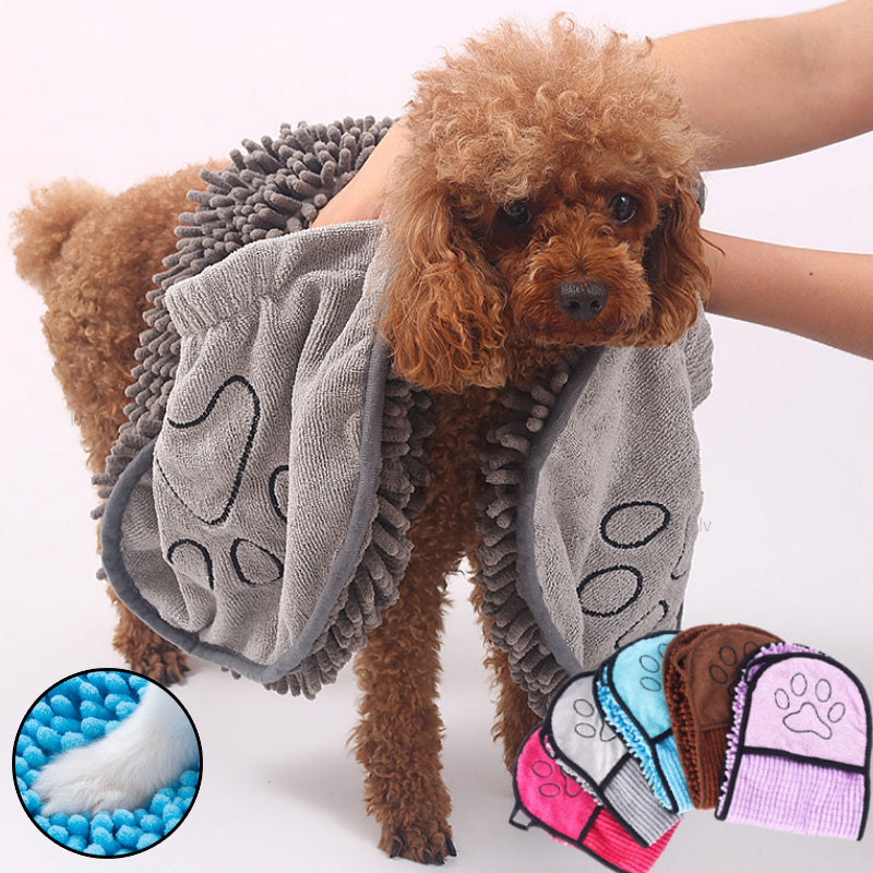 Microfiber Pet Bath Towel & Bathrobe — Quick-Dry Dog & Cat Towel