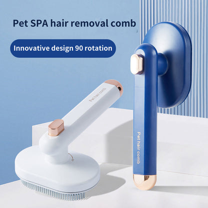 Self-Cleaning Pet Grooming Comb — Cat & Dog Floating Hair Removal Brush