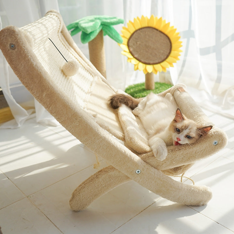 Cat Sofa Sunbathing Chair — Plush Pet Lounge Bed