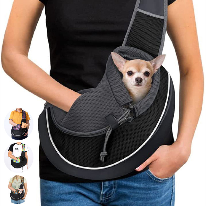 Crossbody Pet Carrier Bag — Portable Outdoor Dog & Cat Shoulder Bag