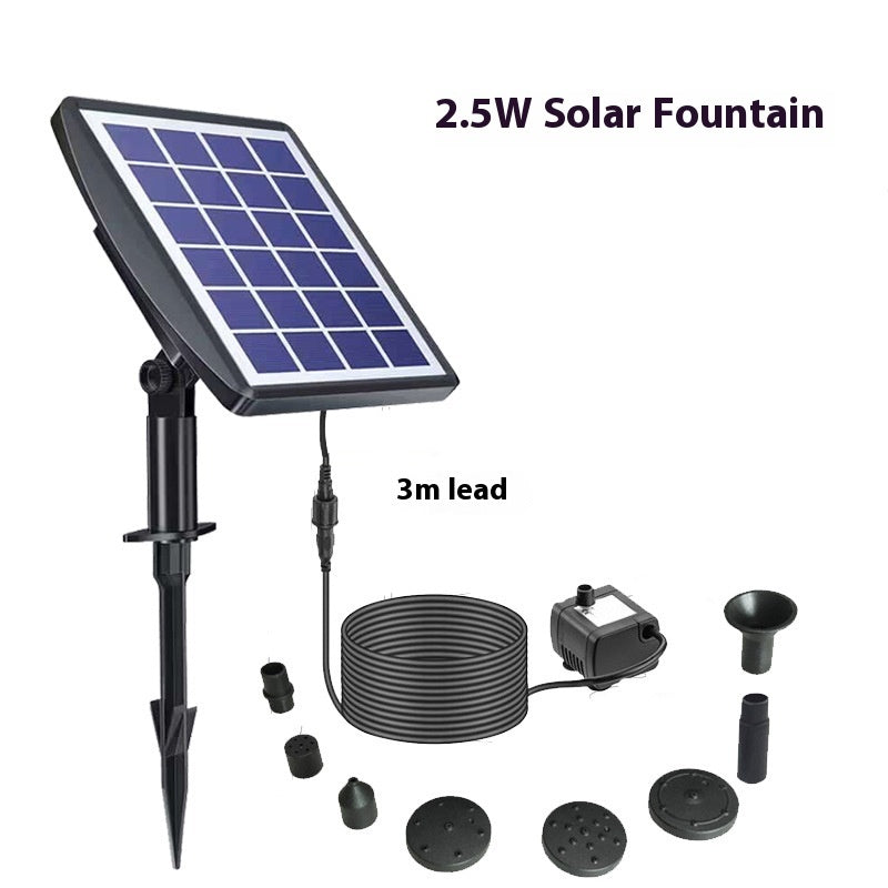Solar Bird Bath Fountain — Floating Garden Water Feature for Birds