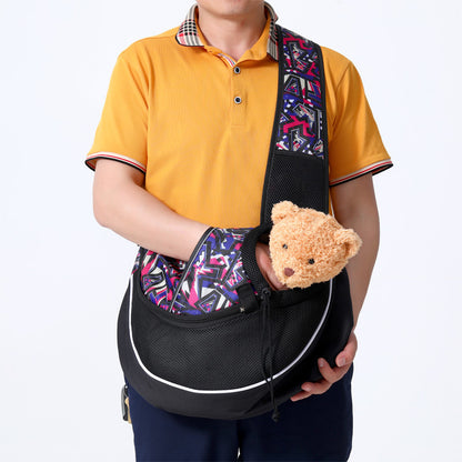 Crossbody Pet Carrier Bag — Portable Outdoor Dog & Cat Shoulder Bag