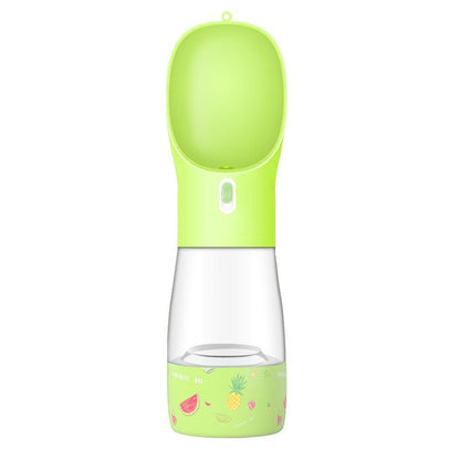 Portable Dog Water Bottle & Food Bowl — 2-in-1 Outdoor Travel Feeder