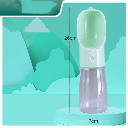 Portable Dog Water Bottle & Food Bowl — 2-in-1 Outdoor Travel Feeder