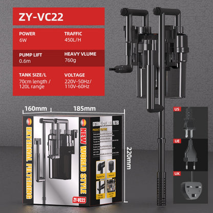 Fish Tank Filter External Wall Hanging Filter