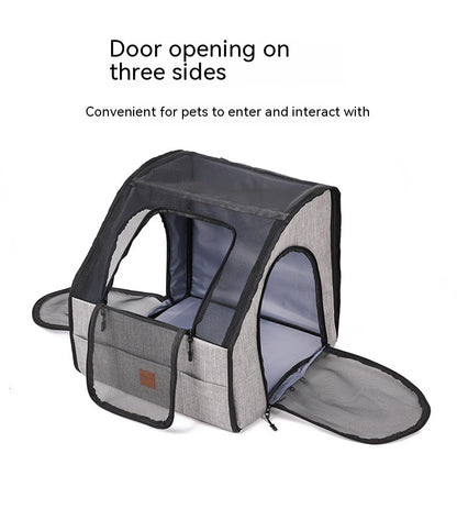 Portable Dog Travel Cage & Kennel — Foldable Pet Carrier Crate