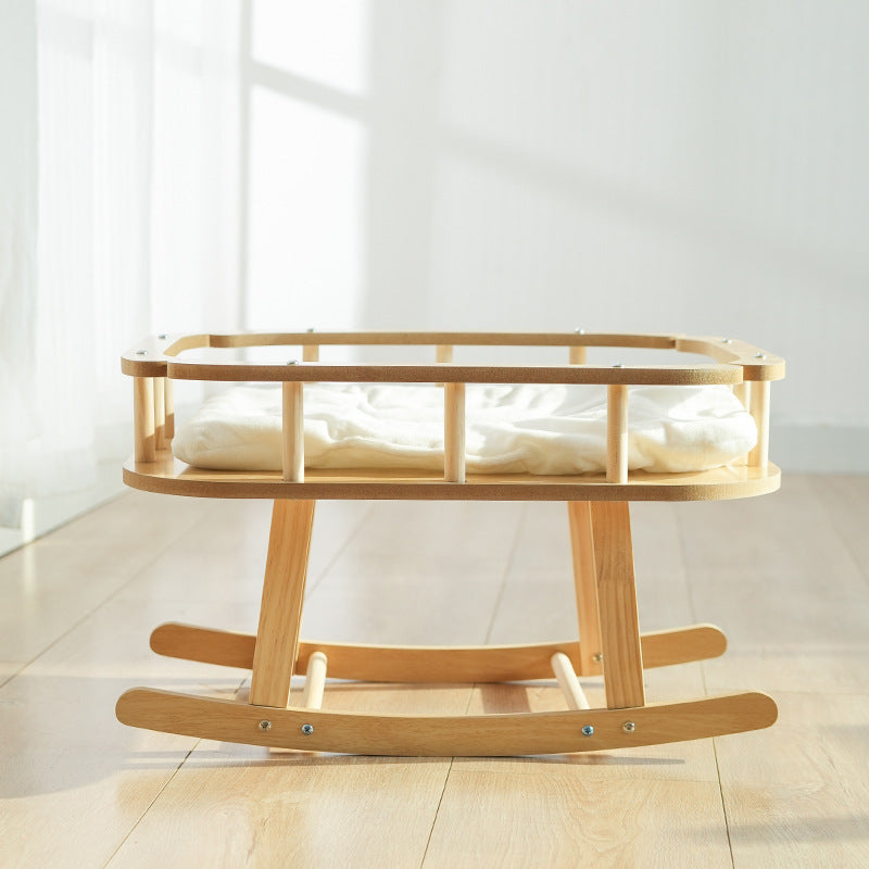 Wooden Cat Hammock Bed — Large Swinging Pet Nest