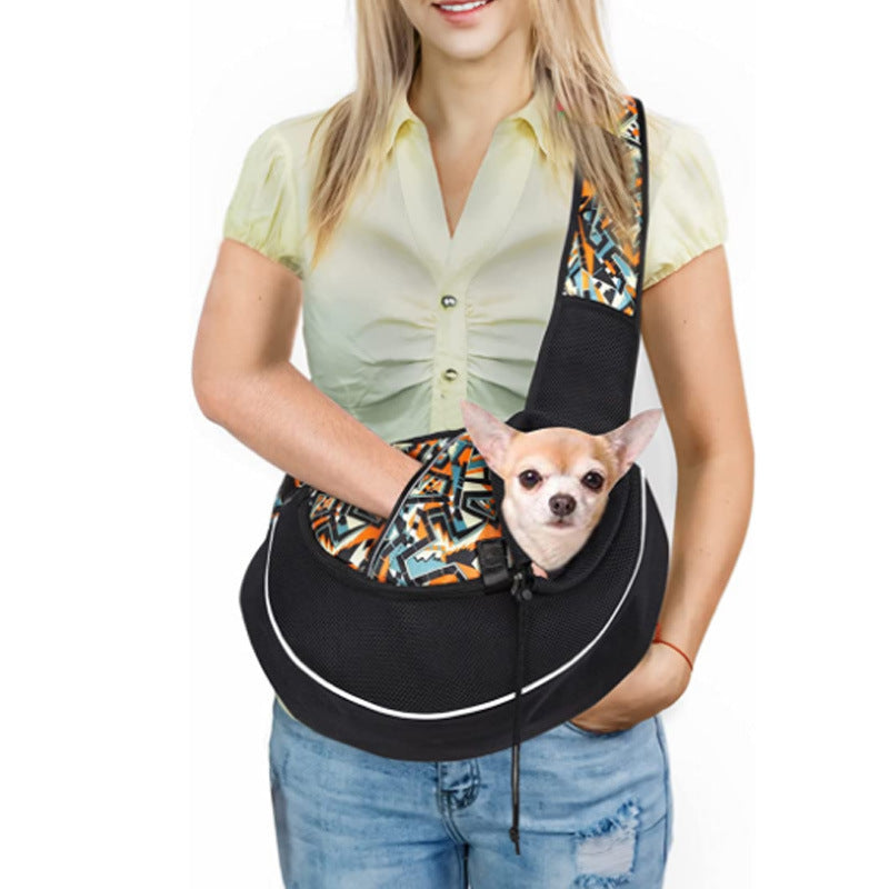 Crossbody Pet Carrier Bag — Portable Outdoor Dog & Cat Shoulder Bag