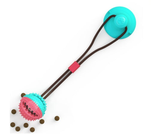 Suction Cup Dog Tug Toy Ball — Chew & Tooth Cleaning Interactive Toy