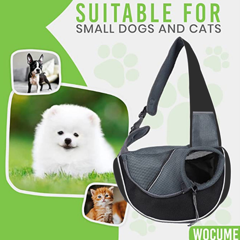 Crossbody Pet Carrier Bag — Portable Outdoor Dog & Cat Shoulder Bag