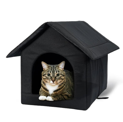 Four-Season Outdoor Enclosed Cat House — Weatherproof Cat Shelter
