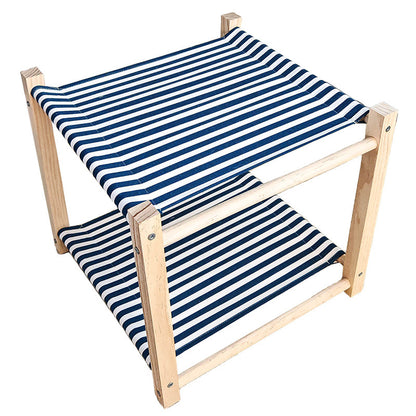Double Bunk Cat Hammock Bed — Solid Wood Removable & Washable