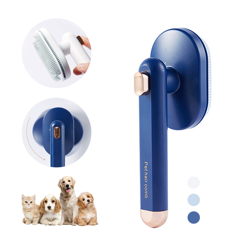 Self-Cleaning Pet Grooming Comb — Cat & Dog Floating Hair Removal Brush