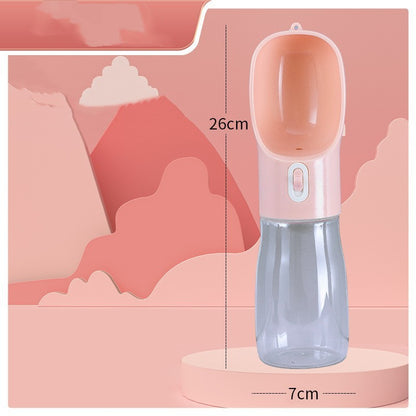 Portable Dog Water Bottle & Food Bowl — 2-in-1 Outdoor Travel Feeder