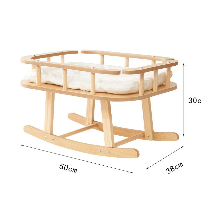 Wooden Cat Hammock Bed — Large Swinging Pet Nest