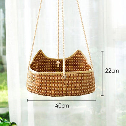 Rattan Cat Hammock Bed — Spring/Summer Breathable Cat Nest