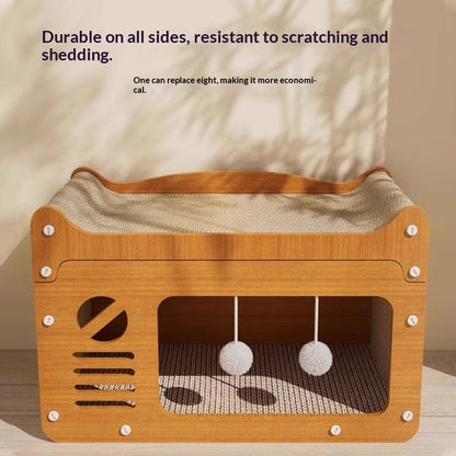 Cat Scratch Board & Nest — Wear-Resistant No-Shedding Scratcher