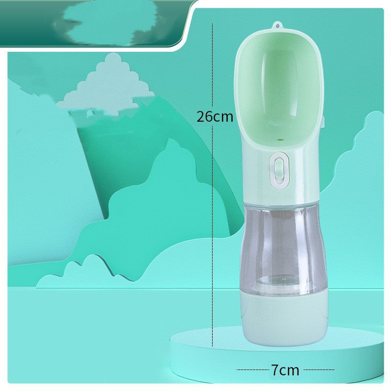 Portable Dog Water Bottle & Food Bowl — 2-in-1 Outdoor Travel Feeder