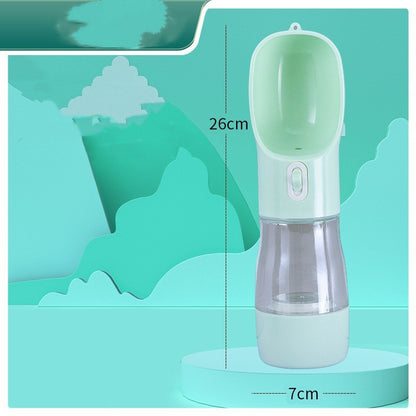 Portable Dog Water Bottle & Food Bowl — 2-in-1 Outdoor Travel Feeder