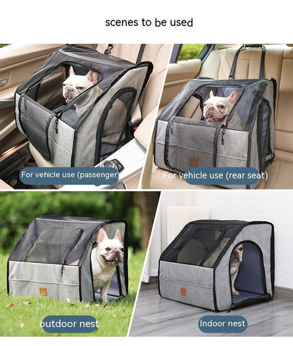 Portable Dog Travel Cage & Kennel — Foldable Pet Carrier Crate