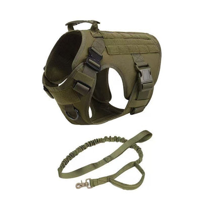 Military Tactical Dog Harness — Adjustable Heavy-Duty Pet Back Vest