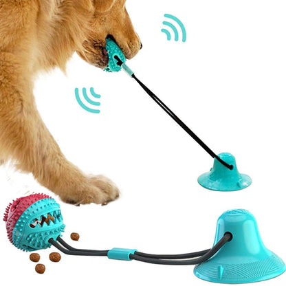 Suction Cup Dog Tug Toy Ball — Chew & Tooth Cleaning Interactive Toy