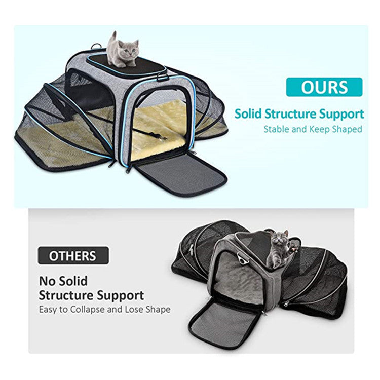 Airline-Approved Expandable Cat Carrier Bag — Soft Foldable Pet Travel Bag