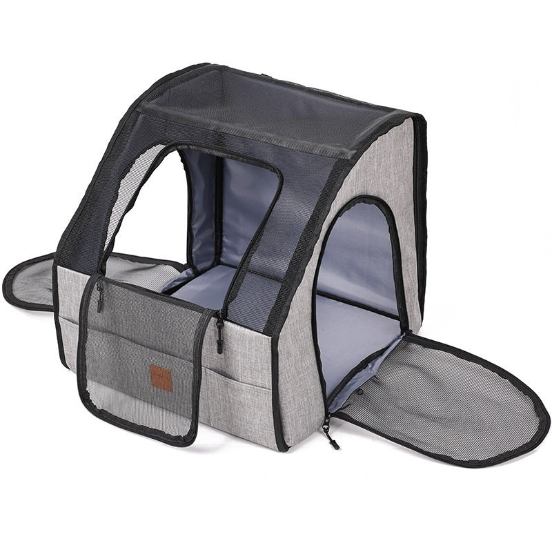 Portable Dog Travel Cage & Kennel — Foldable Pet Carrier Crate
