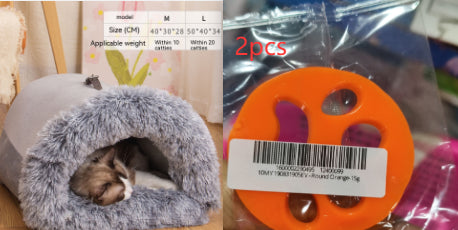 Portable Splice Pet Nest — Warm Autumn/Winter Dog & Cat Bed