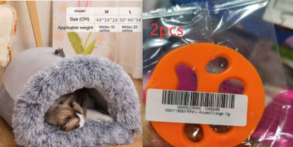 Portable Splice Pet Nest — Warm Autumn/Winter Dog & Cat Bed